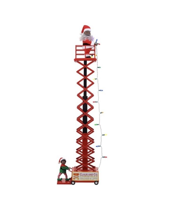 New Mr Christmas Musical Animated Musical Santas Scissor Lift 90th Anniversary 