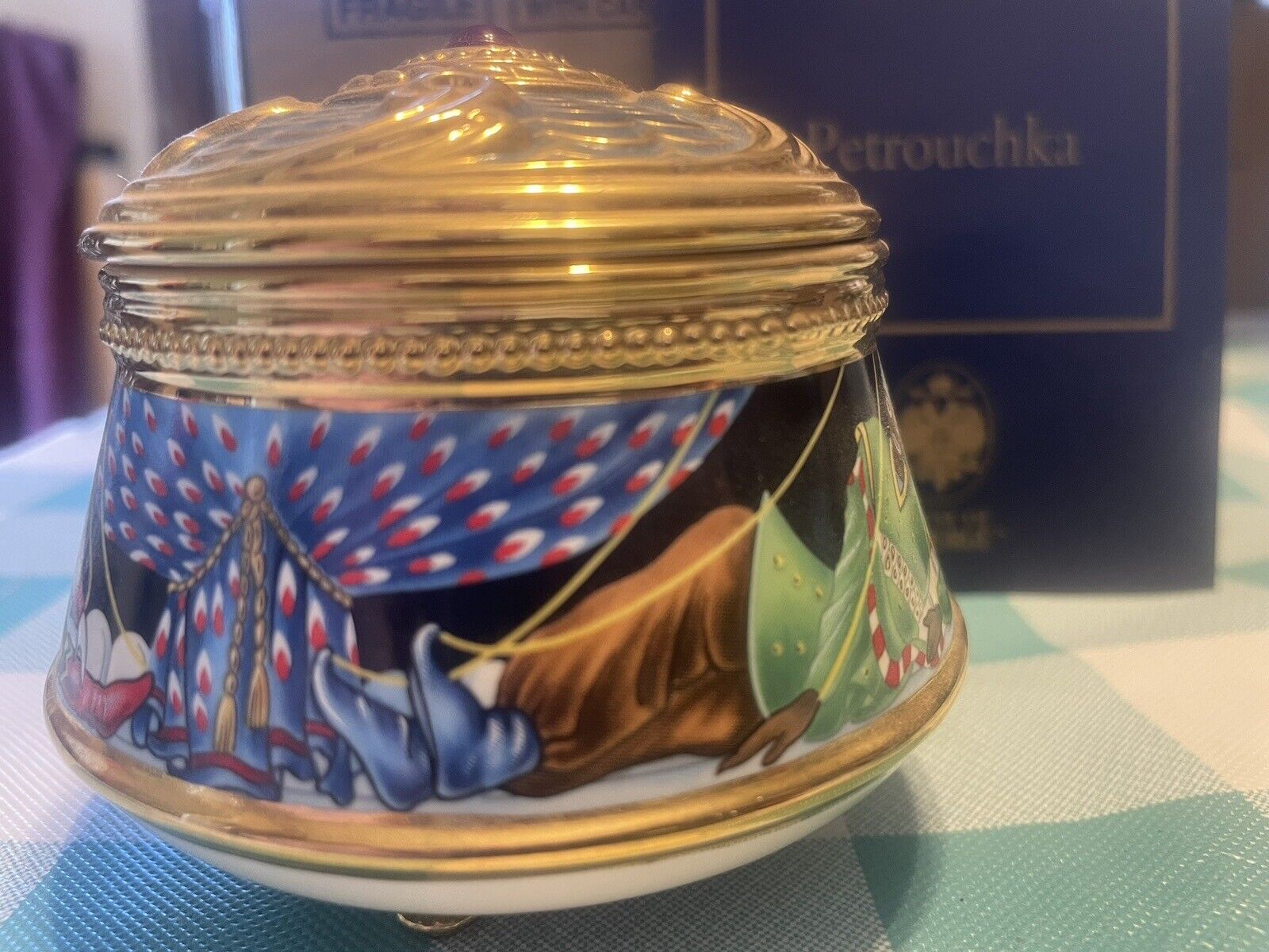 House of Faberge “Petrouchka”” from Imperial Music Box Collection w/original box