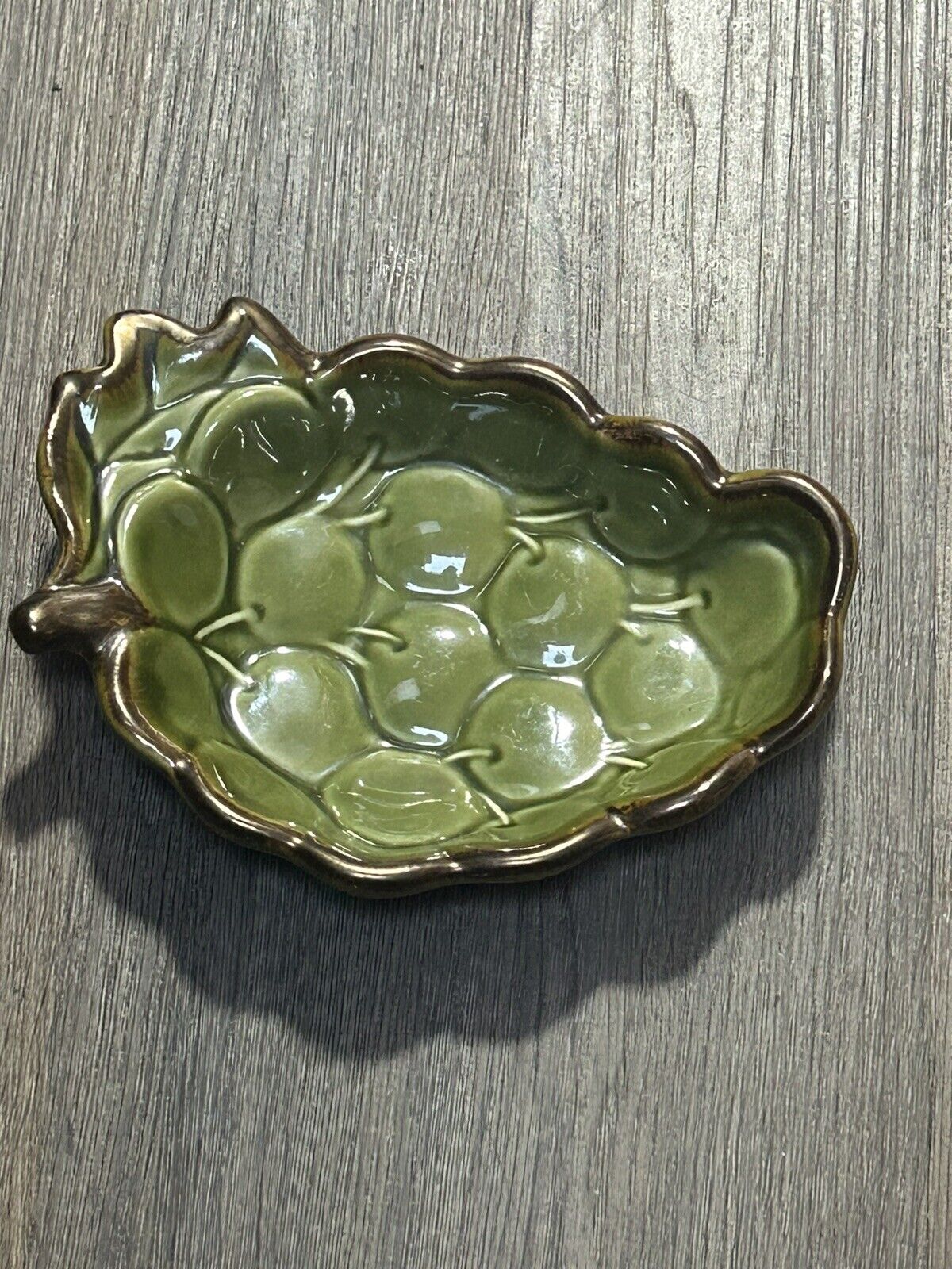 Vintage  Ashtray Candy Bowl shaped as a Grape Vine  by Susie Coelho Green