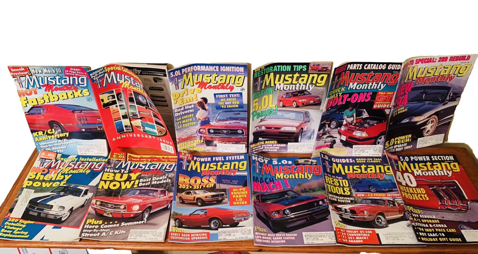 1993 Mustang Monthly Muscle CAR Magazines LOT 100% Complete Year - 12 Issues 90s
