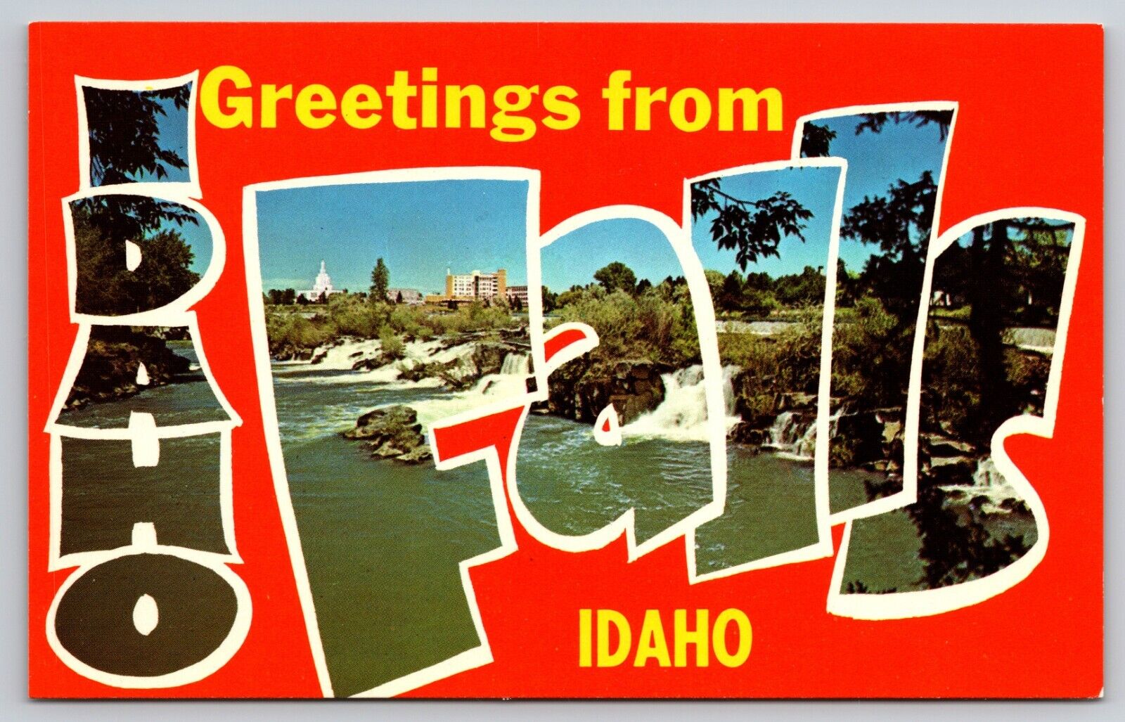 Greetings From Idaho Falls Idaho Postcard UNPOSTED