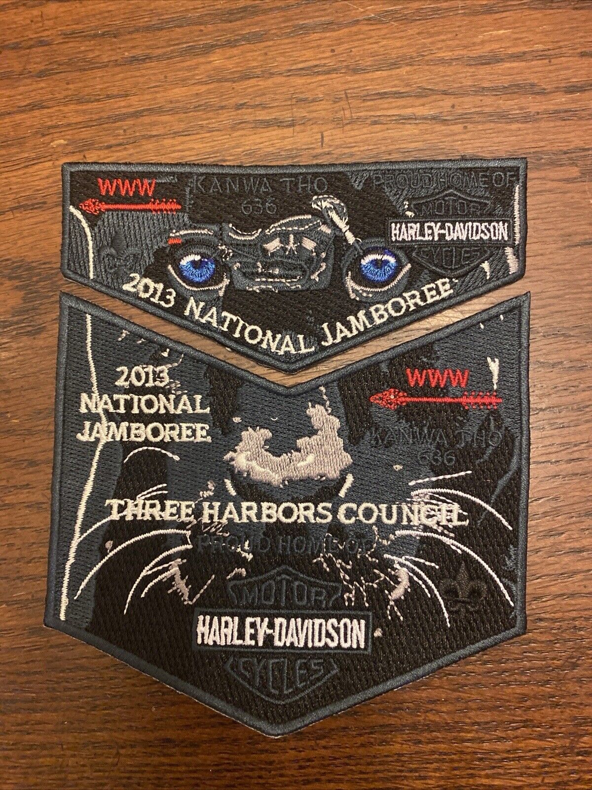 2013 National Scout Jamboree Harley Patches Kanwa Tho 636