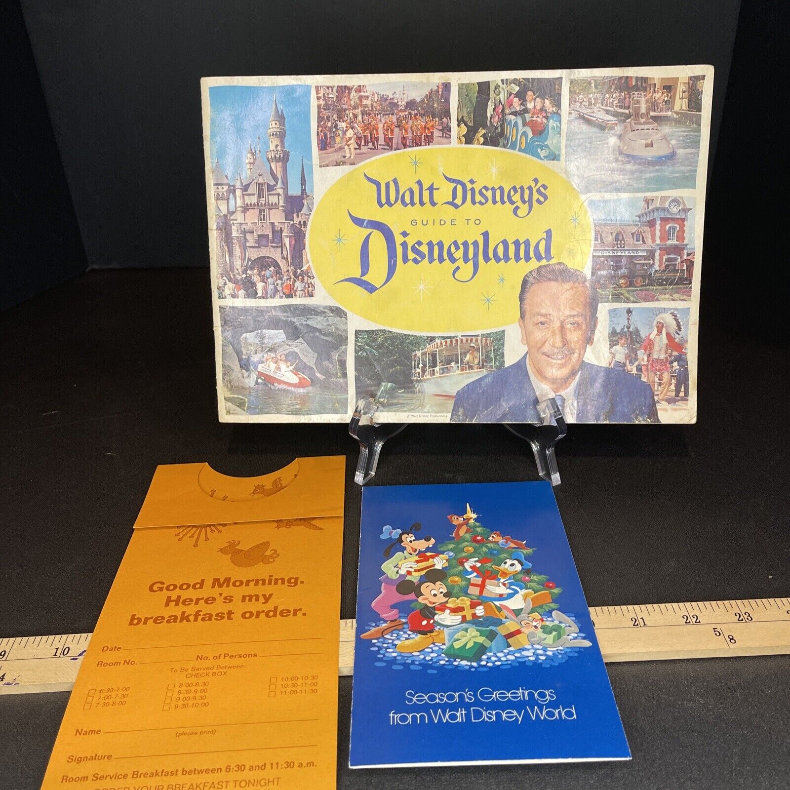 1960 Walt Disney\'s -Guide To Disneyland Souvenir Book  Vintage W/ Extras - Nice