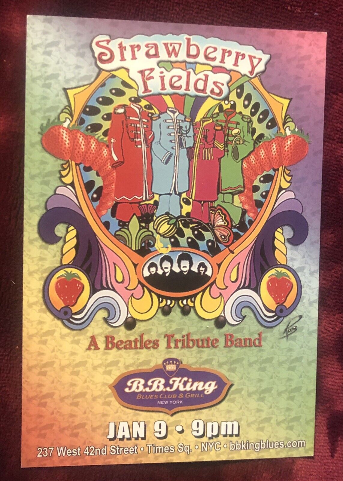 2001 Ad Strawberry Fields Beatles Tribute Band At B B King Blues Club & Grill