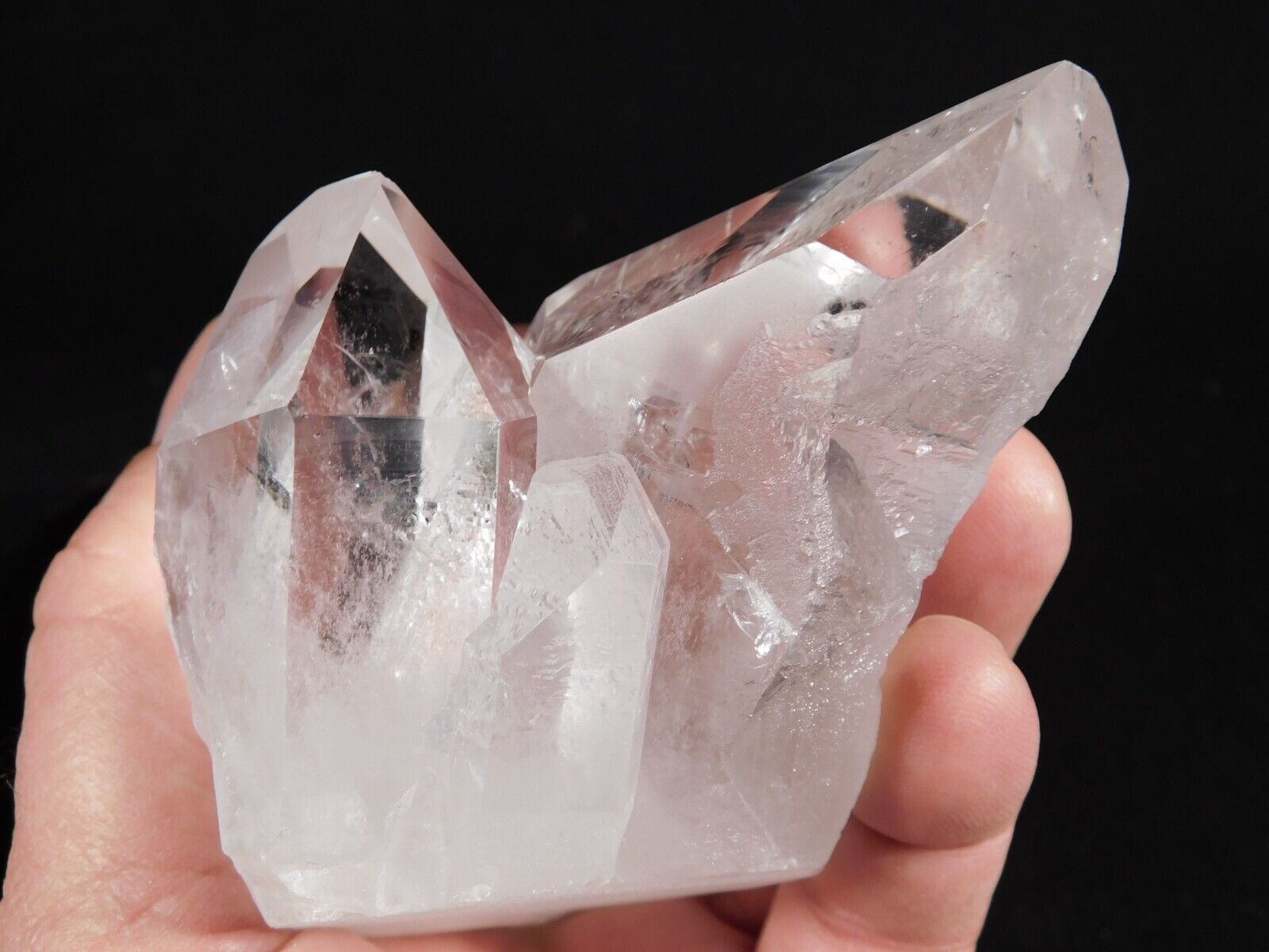 Larger VERY Translucent Quartz Crystal CATHEDRAL Cluster Brazil 349gr