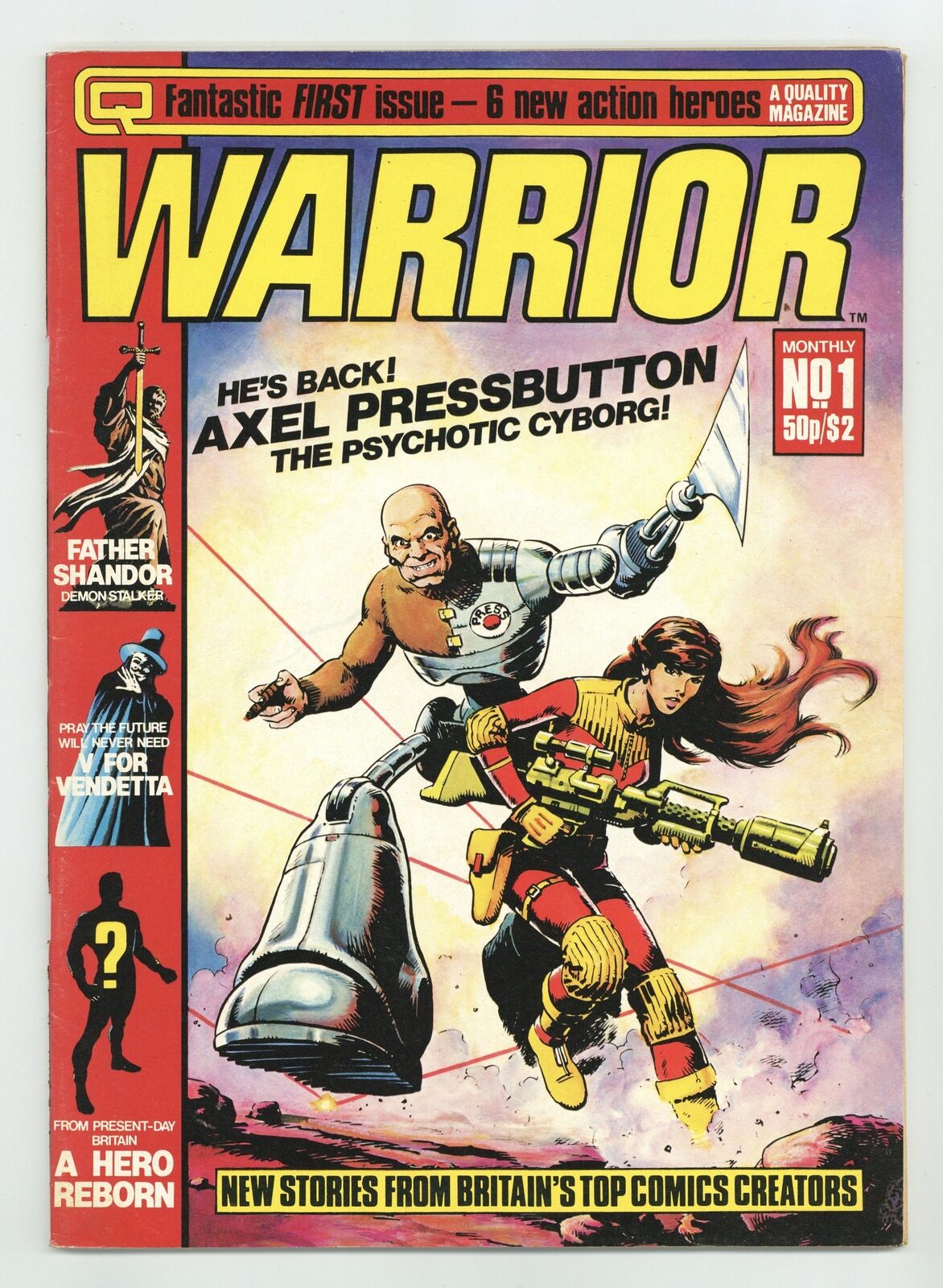 Warrior UK #1 FN+ 6.5 1982 1st app. Alan Moore's MarvelMan, V for Vendetta