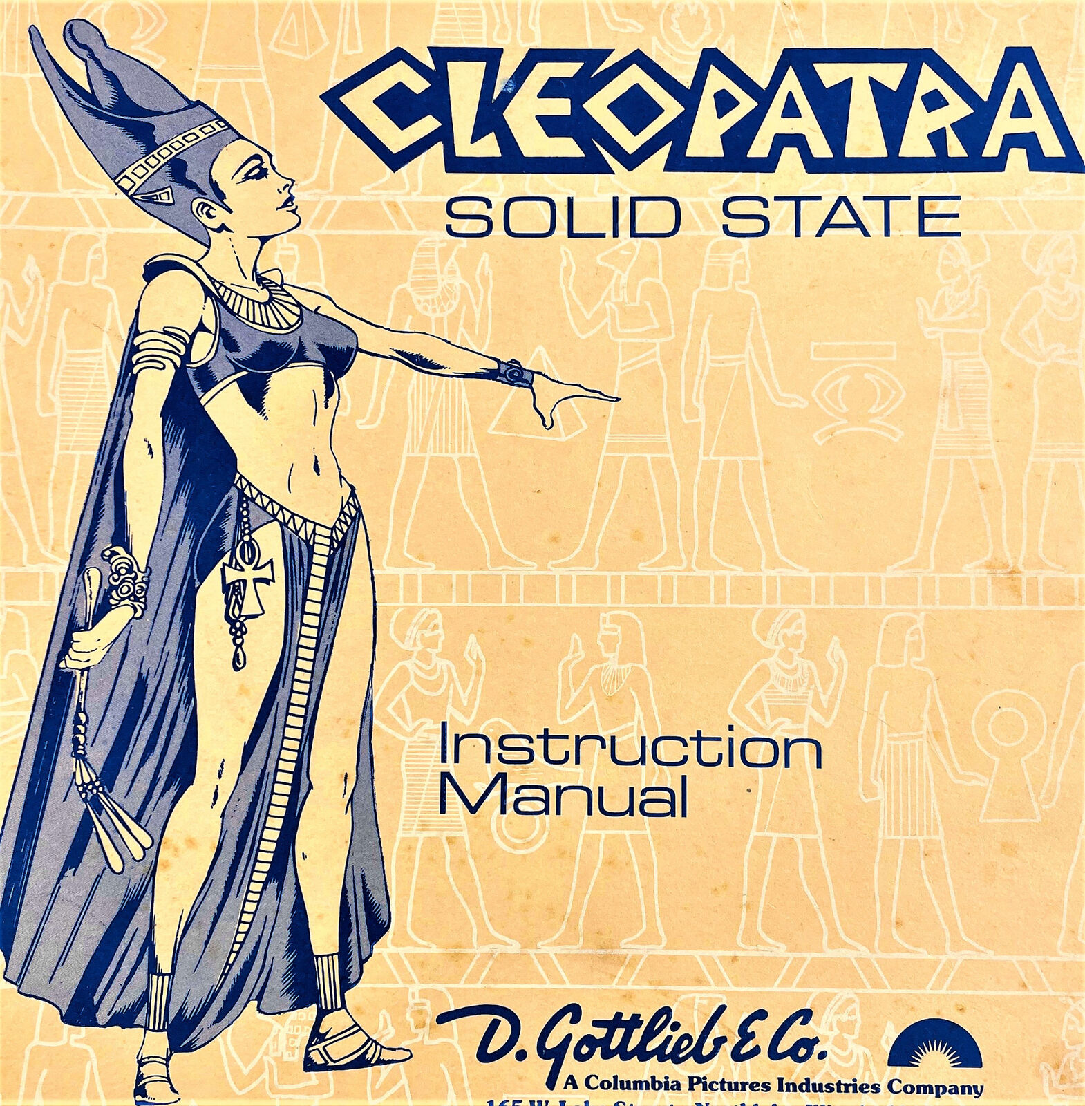 Gottlieb Cleopatra Solid State Pinball Machine Manual Schematics