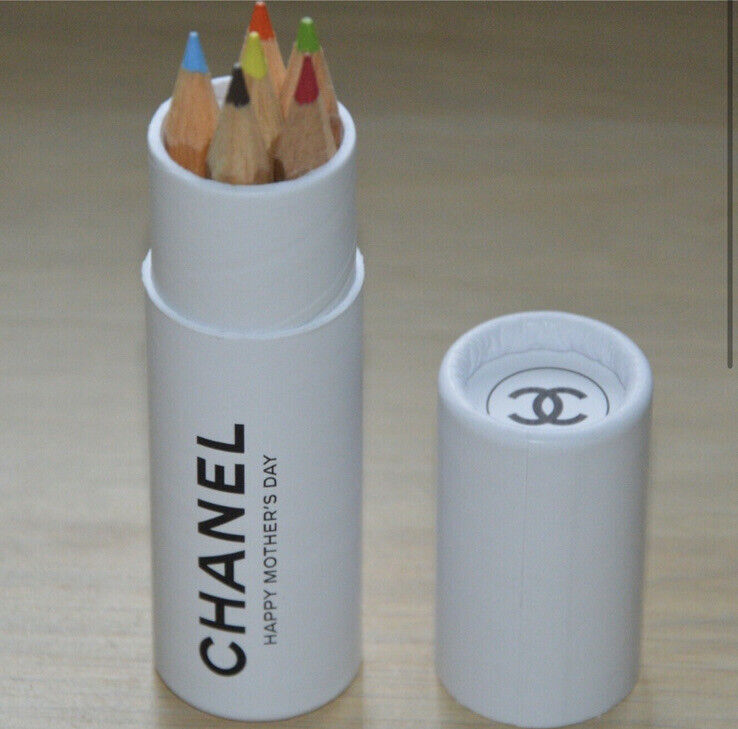 NEW CHANEL Mothers Day Colored Pencil Set + Camellia Flower Bookmark
