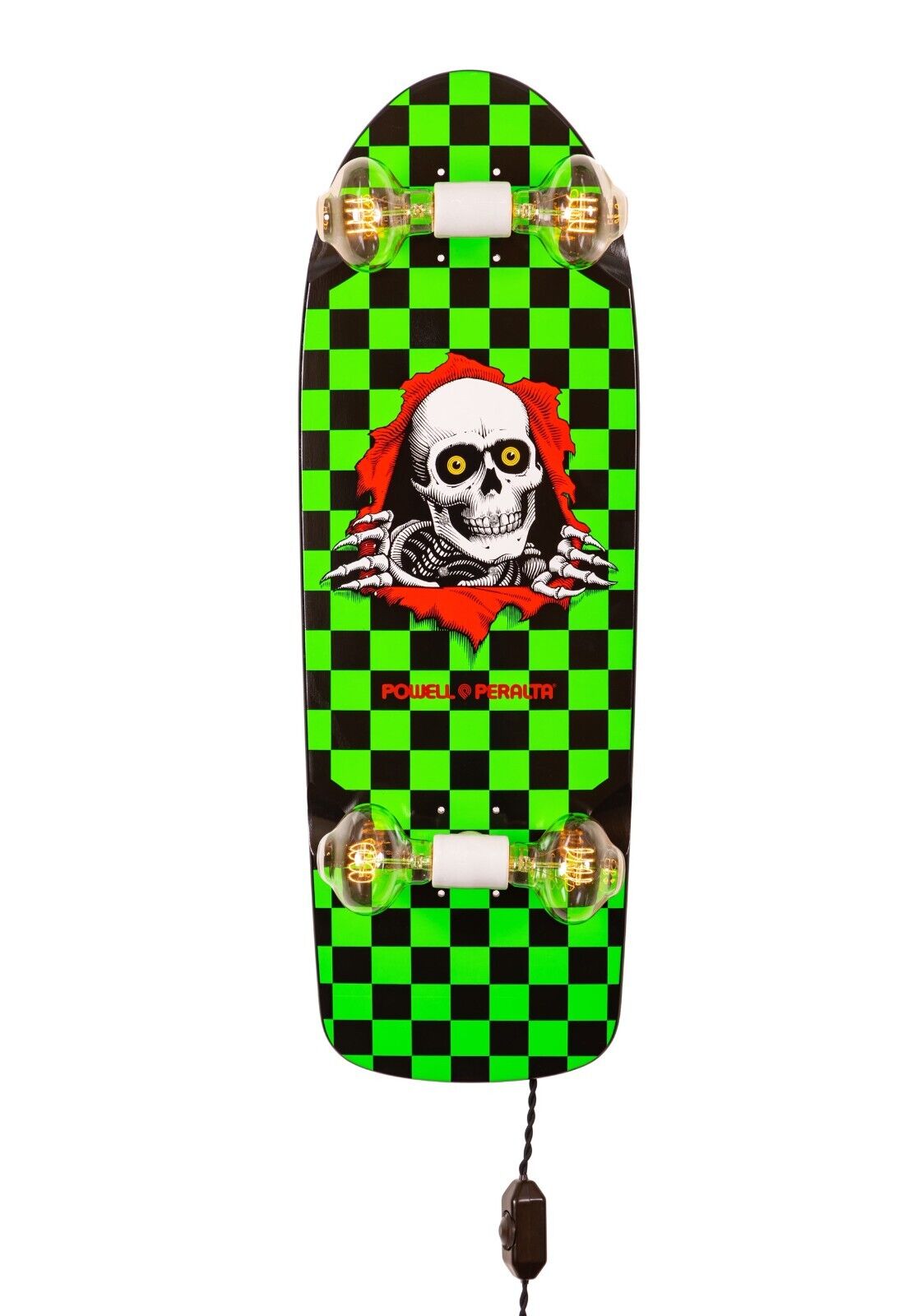 Powell Peralta Ripper Fluorescent Green and Black Whiskertin Skateboard Light 