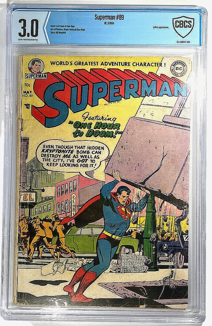 Superman #89 CBCS 3.0 Lex Luthor Appearance 1954 Curt Swan Cover Golden Age