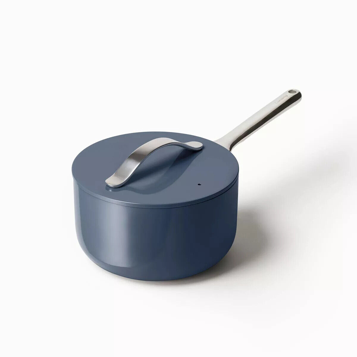Caraway Home Ceramic Nonstick Stovetop 3-Quart Sauce PAN w/ Round LID Navy Blue