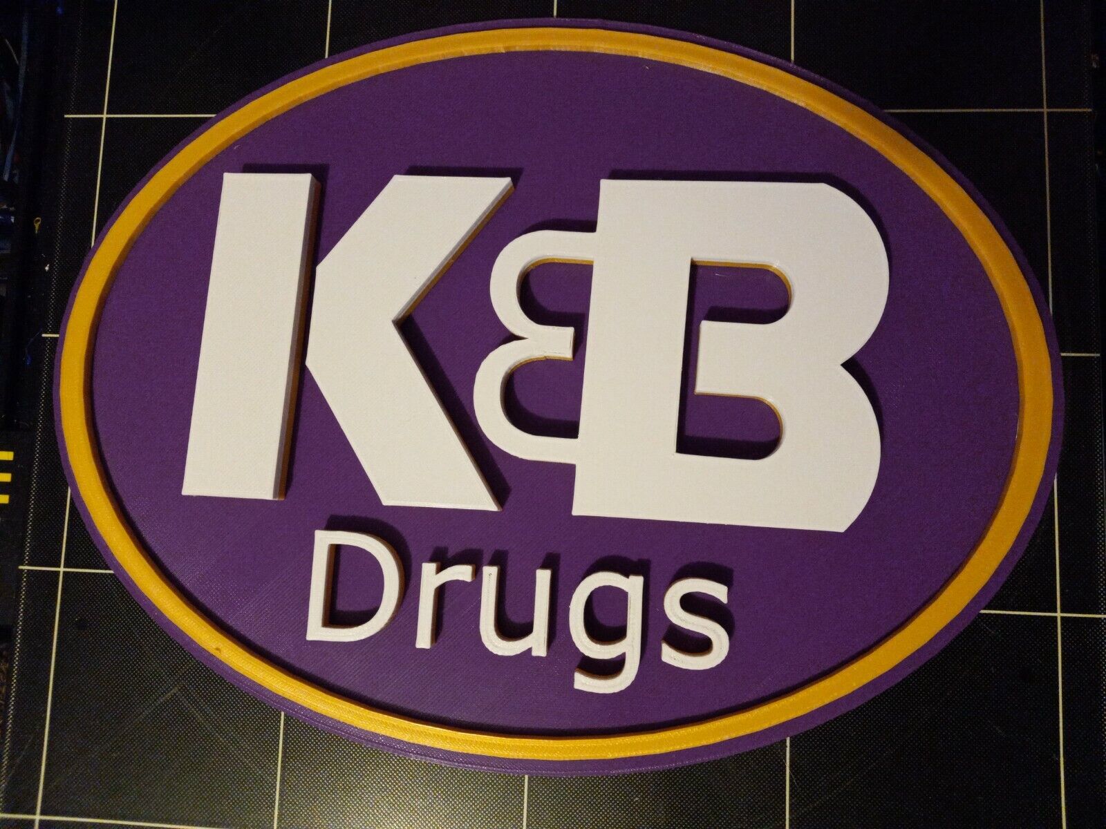 Vintage K&B Drugs Logo Sign,3D printed. 15