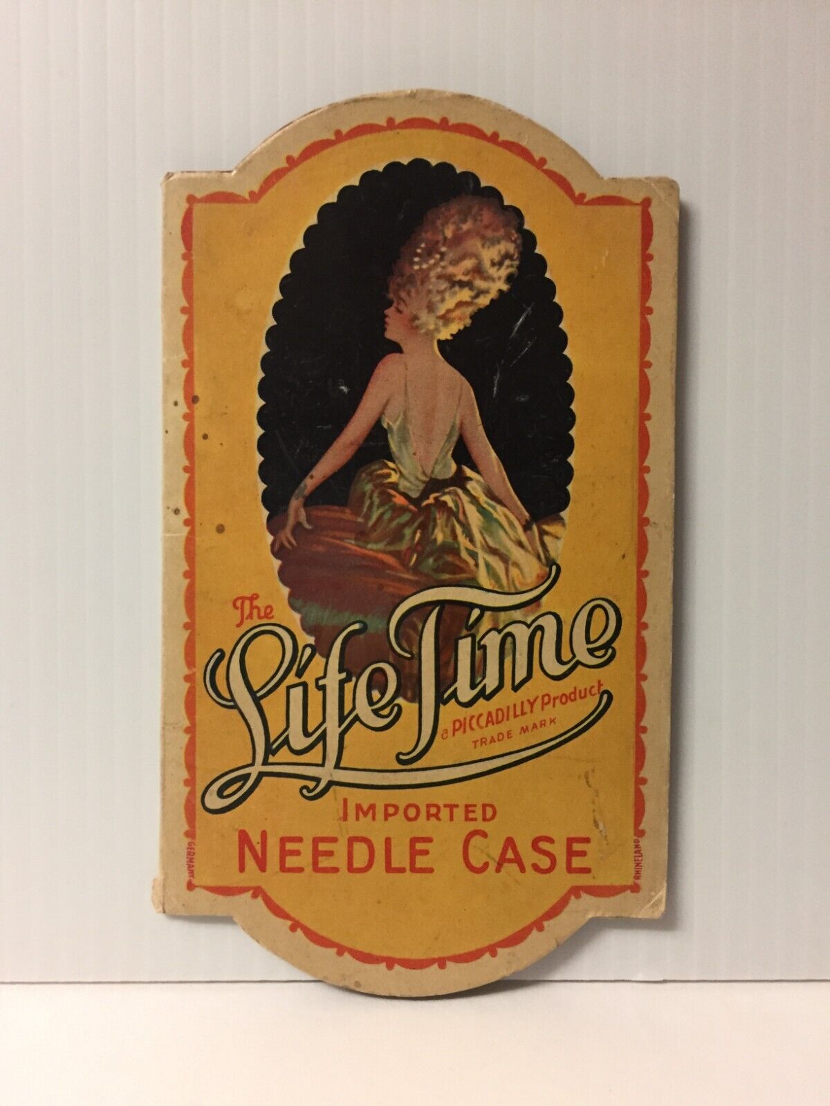 Vintage Life Time Imported Needle Case All Gold Eye Piccadilly Needles