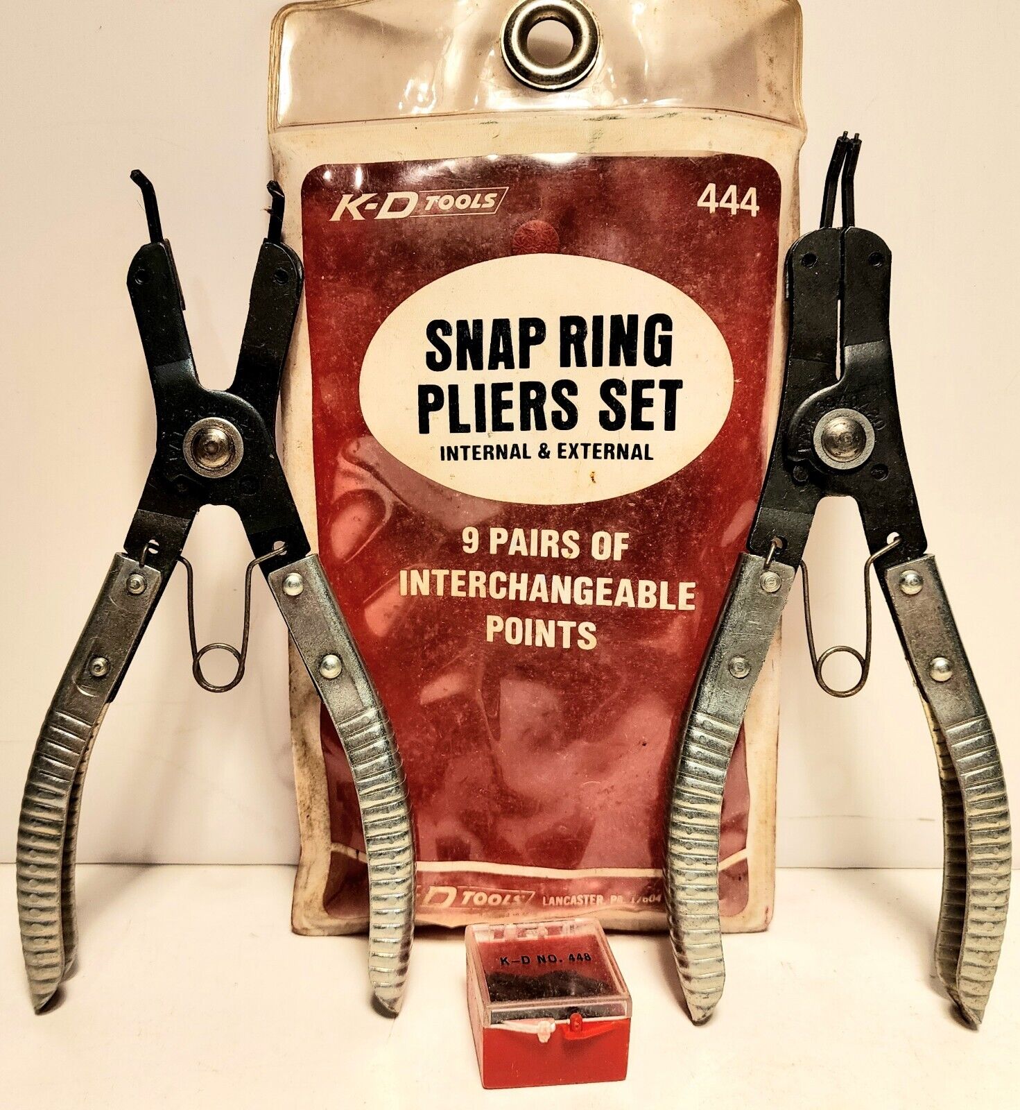 Vintage K-D Tools Snap Ring Pliers Set.  Original Packaging #444
