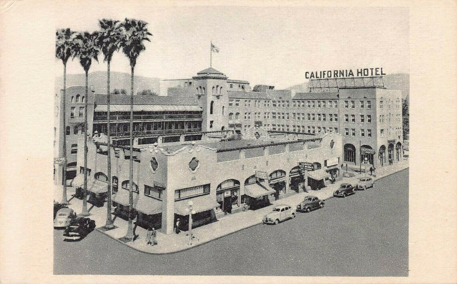 California Hotel, San Bernardino, California, early postcard, unused