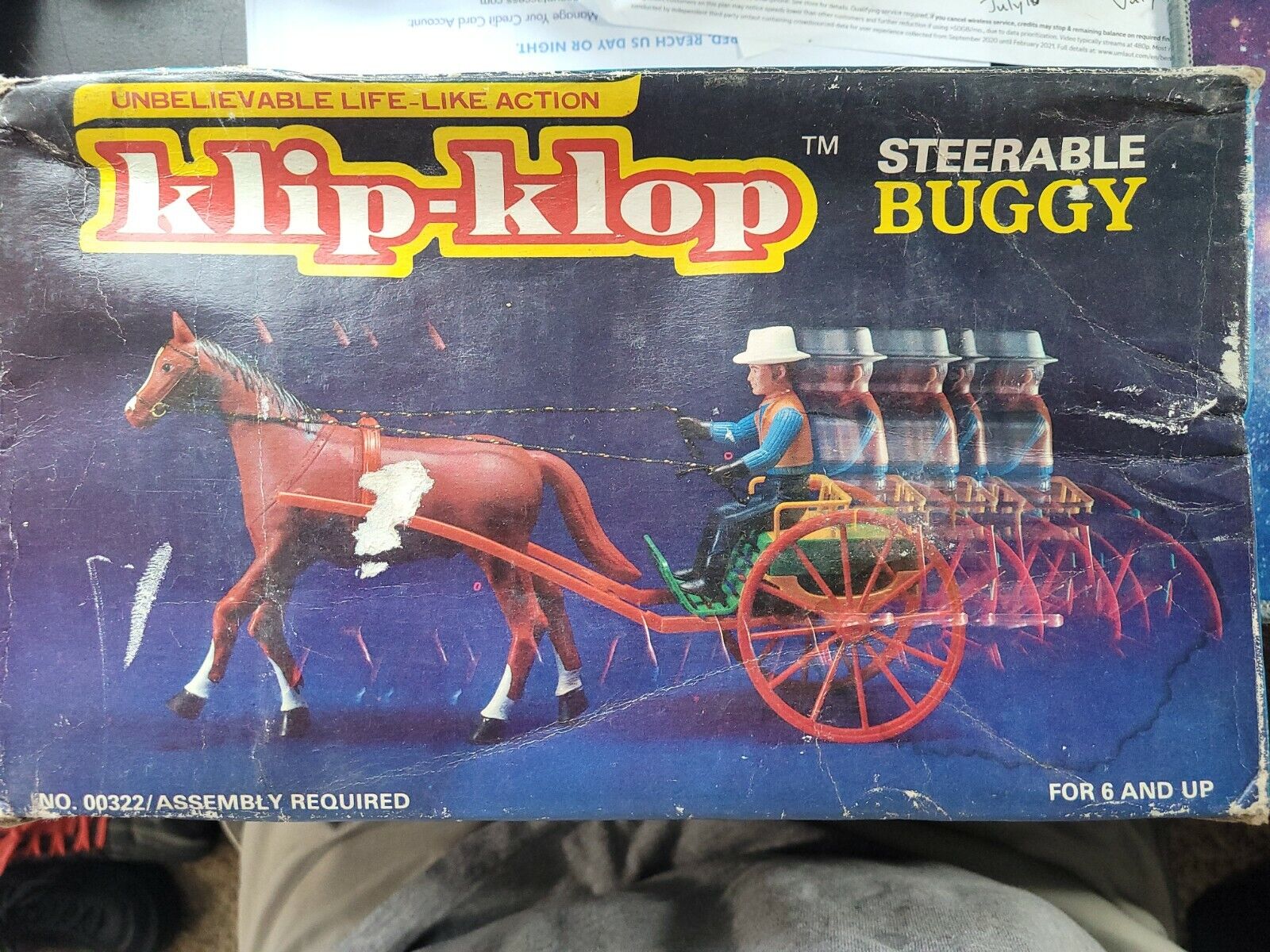 Vintage Klip-Klop Steerable Buggy 1980s  NEW IN BOX