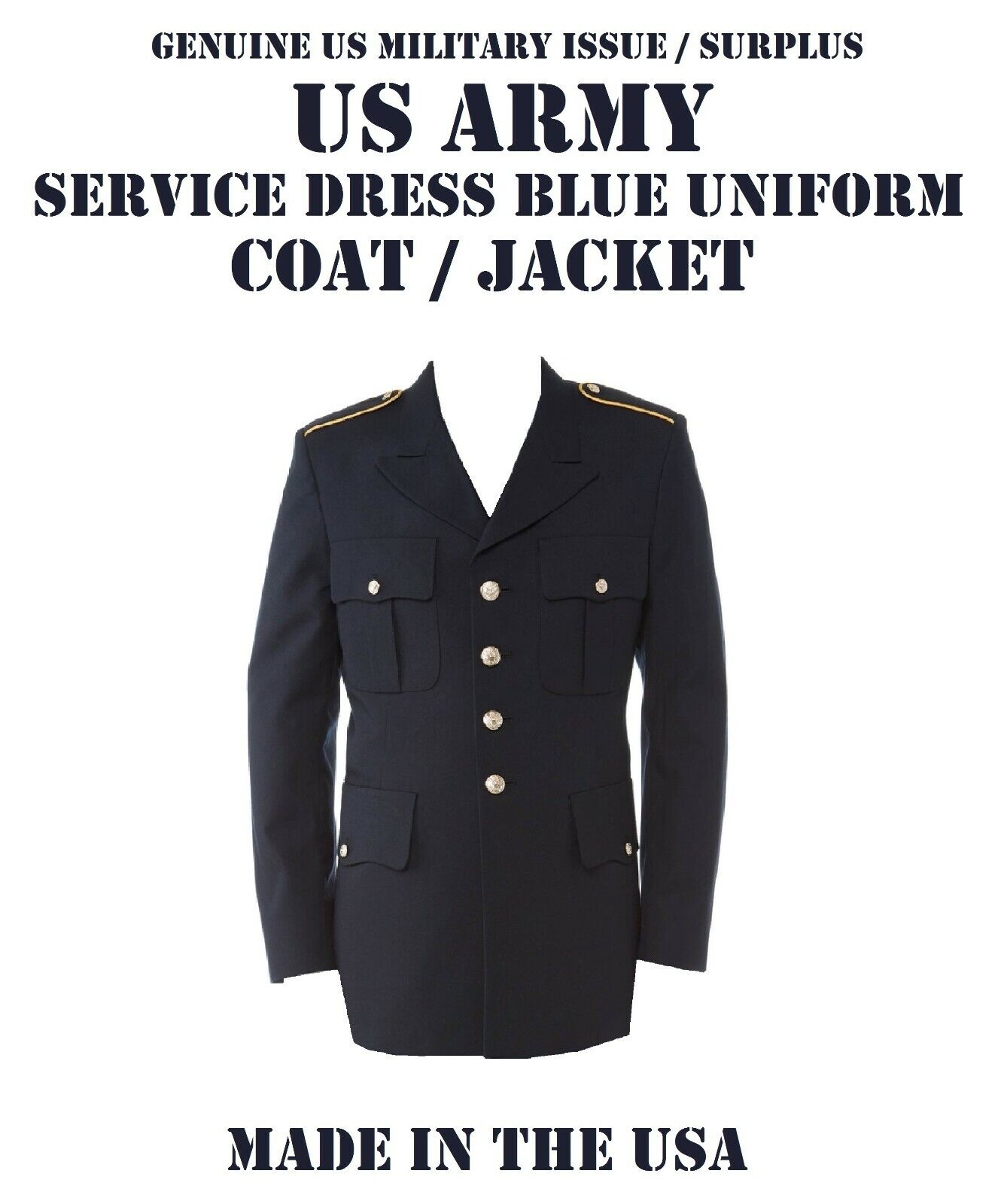 US ARMY MILITARY MEN'S 41R CLA SERVICE DRESS BLUE BLUES ASU UNIFORM COAT JACKET