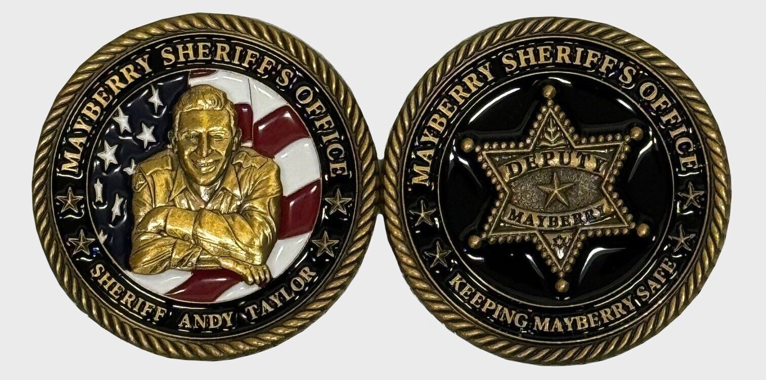 Mayberry Sheriff's Office Sheriff Andy Taylor 1.75 Inch Challenge Coin