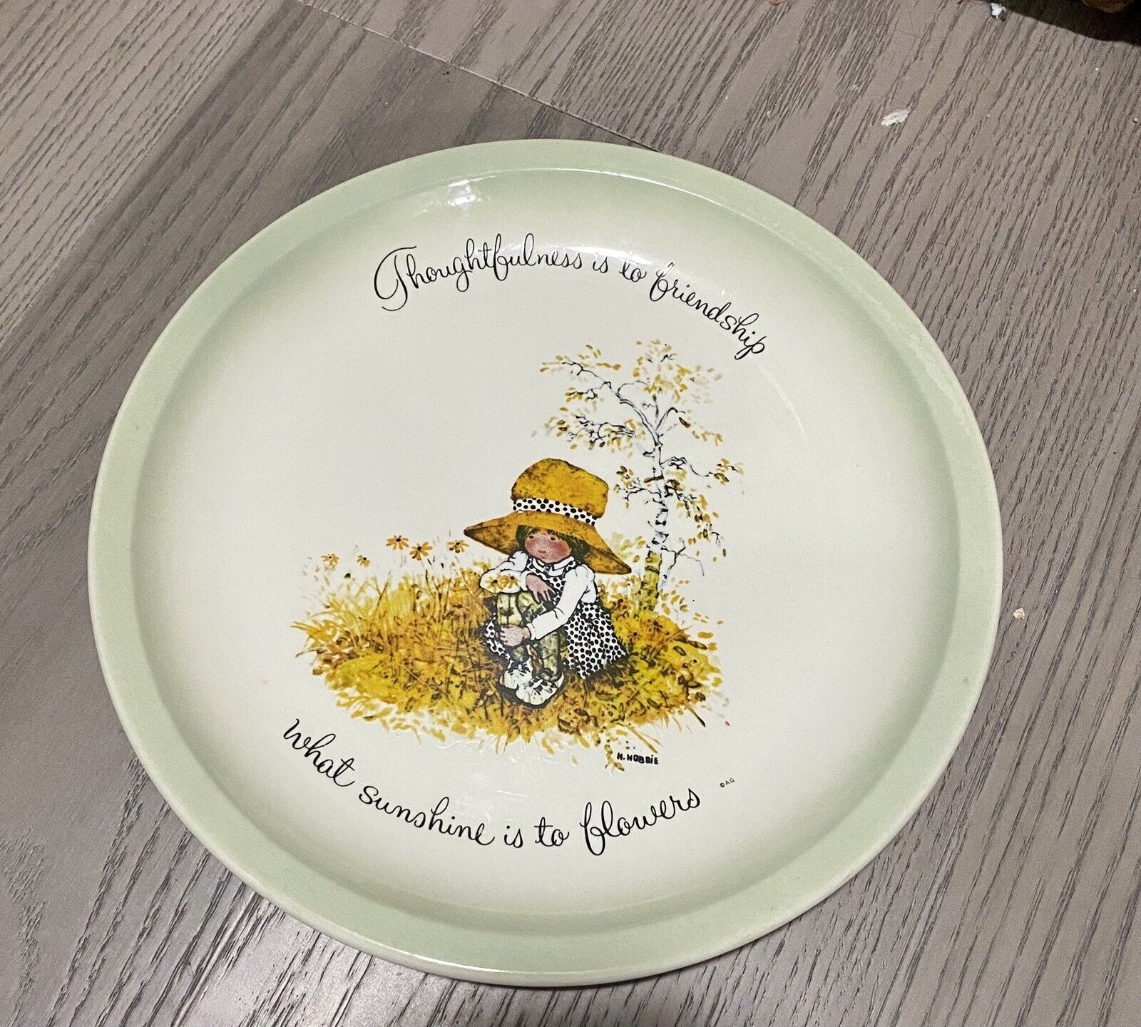 Holly Hobbie plate 1972 Collections -Plate
