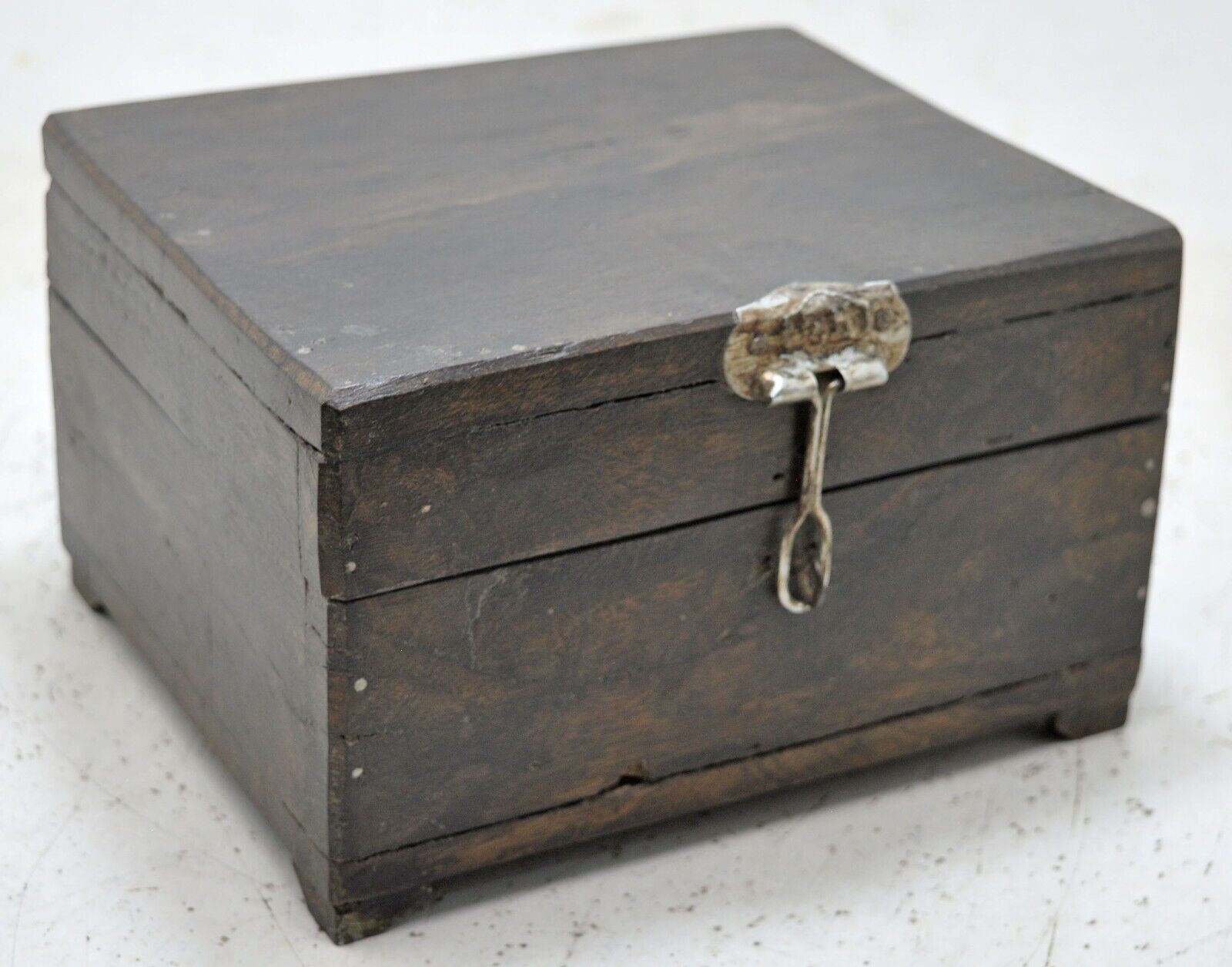 Antique Wooden Storage Box Original Old Hand Crafted