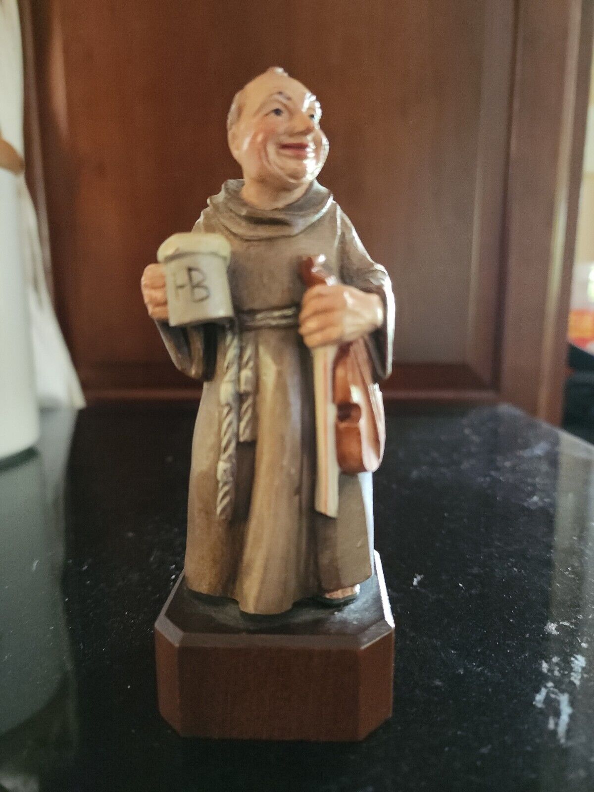 Vintage Anri Monk Drinking Figurine Toriart