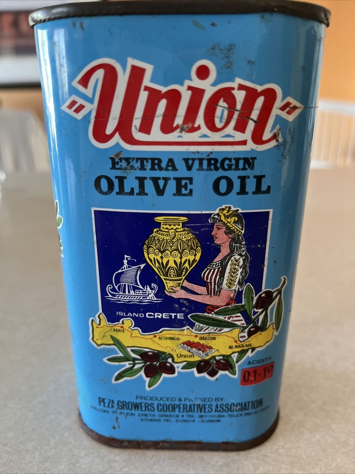 Vintage Union Extra Virgin Olive Oil Tin Can