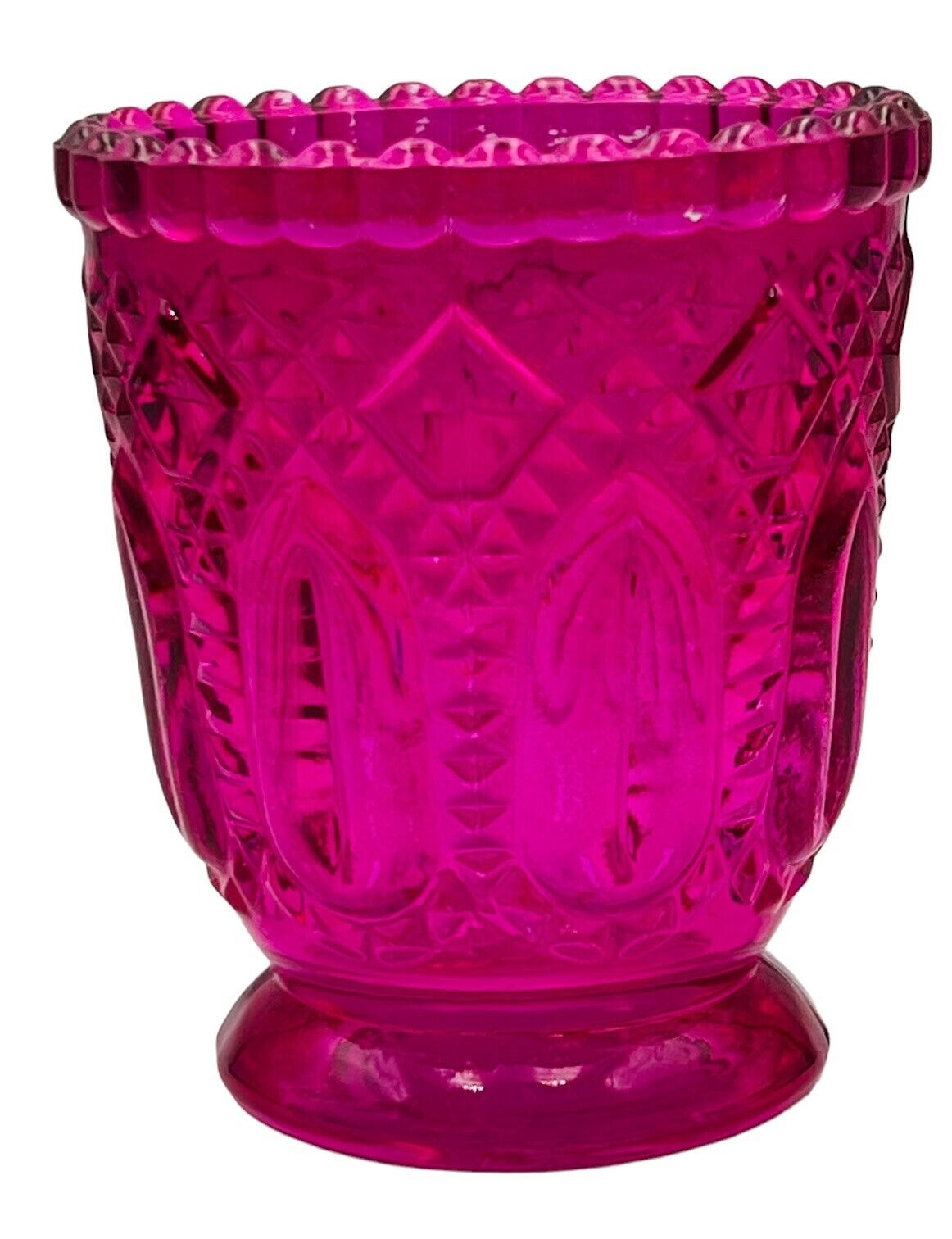 Pink Moroccan Glass Toothpick Candle Holder