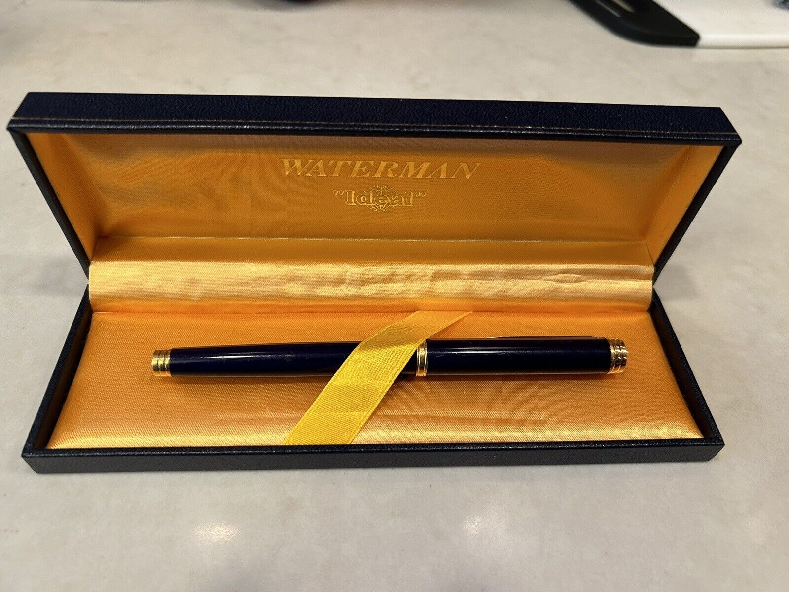 WATERMAN Le Mans Fountain Pen 18K 750 Gold Nib, Box, Papers. Cobalt Blue