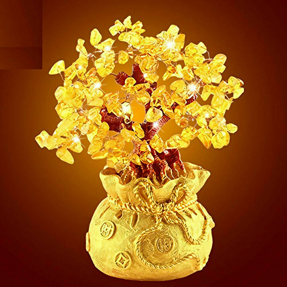 Feng Shui Money Tree Office Home Table Decoration Crystal for Wealth Good Luck