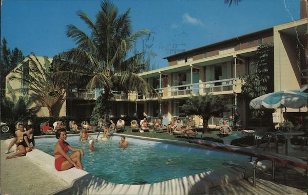 1962 Fort Lauderdale,FL Carib Apartment Motel Broward County Florida Postcard