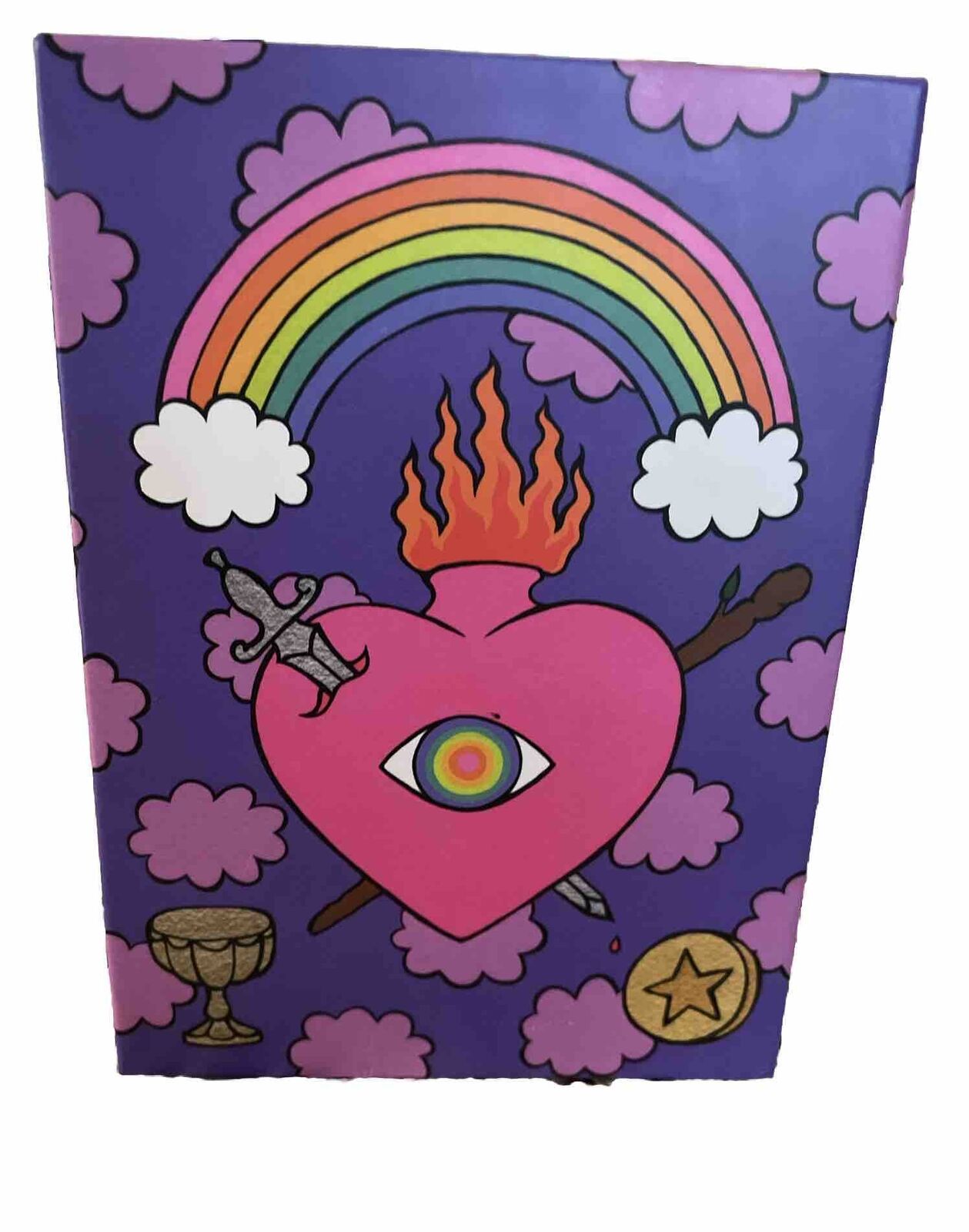 Rainbow Heart Tarot OOP 1st Indie Edition Deck By Rachel Rosenkoetter