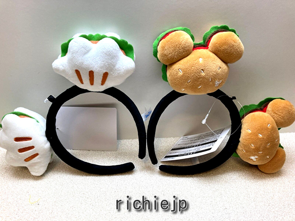 Tokyo Disney Resort Minnie Ears Headband Mickey Gloves Chicken Pao Hamburger