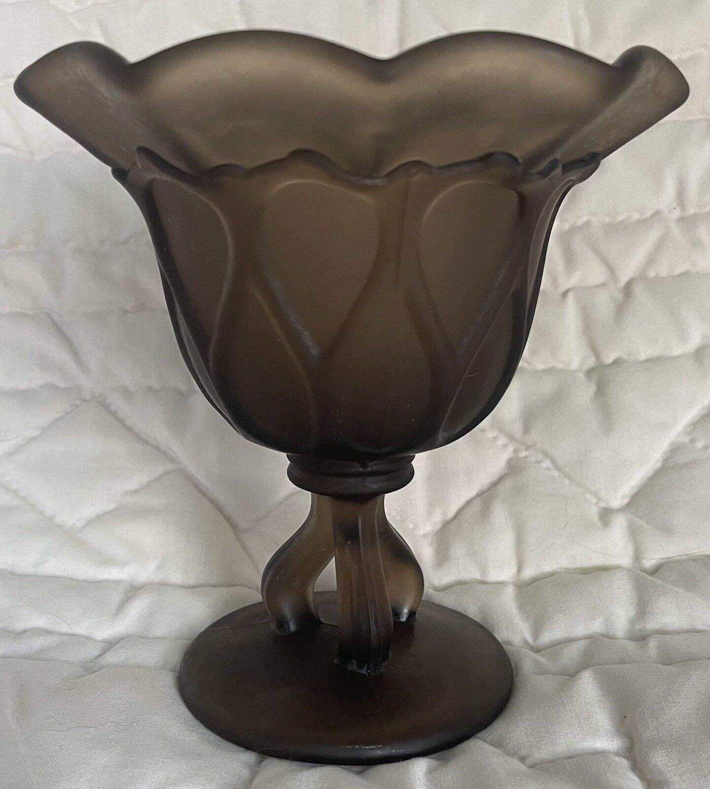 Doric Footed Compote Brown Mist (Satin) by Westmoreland 