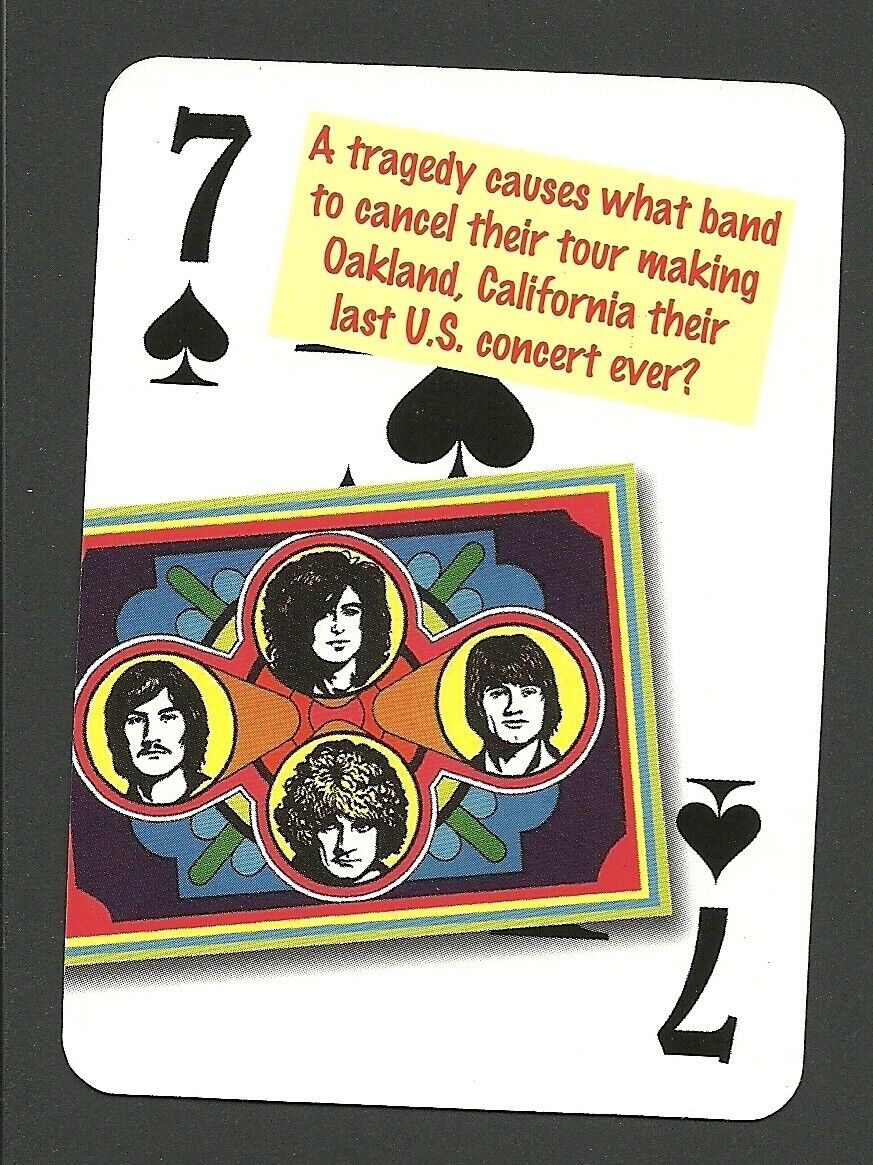 Led Zeppelin Robert Plant Jimmy Page Rock Music Neat Playing Card #7Y7
