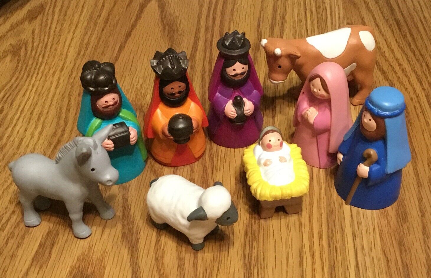 Complete Vtg Avon 1993 Child's My First Christmas Story Nativity 9 Piece Set
