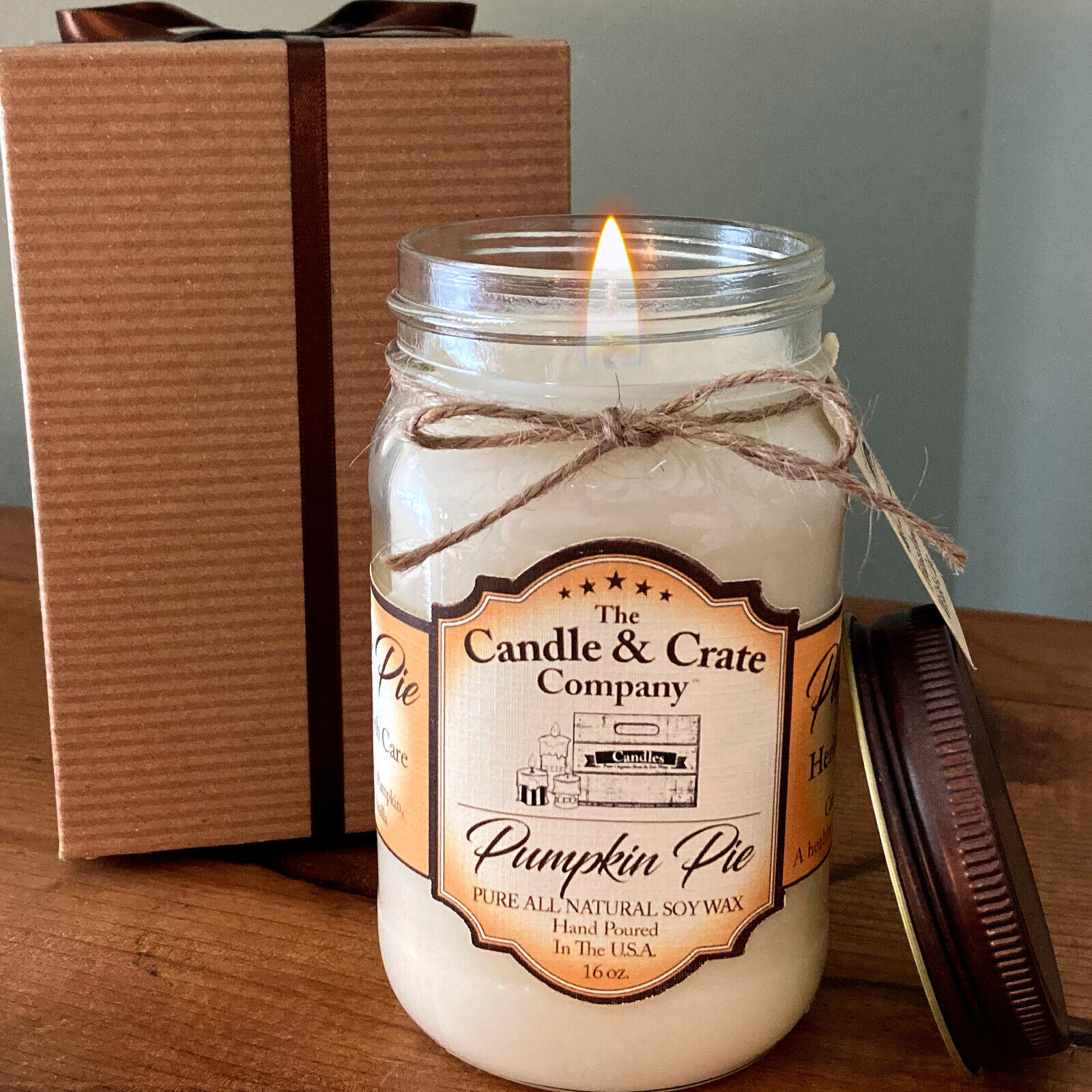 Pumpkin Pie Scented Mason Jar Candle Fall Candle Freshly Handmade When You Order