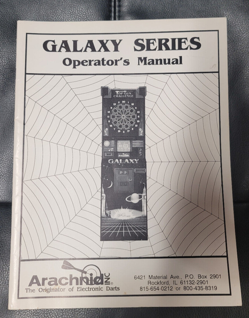Arachnid Galaxy  Dart Game Operators Manual - Used