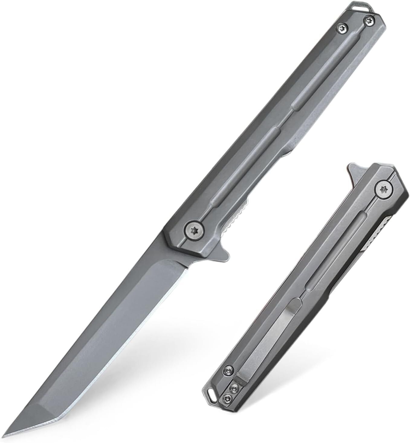 Folding Knives with Clip Pocket Knife/Slim Knife with Aluminum Handle