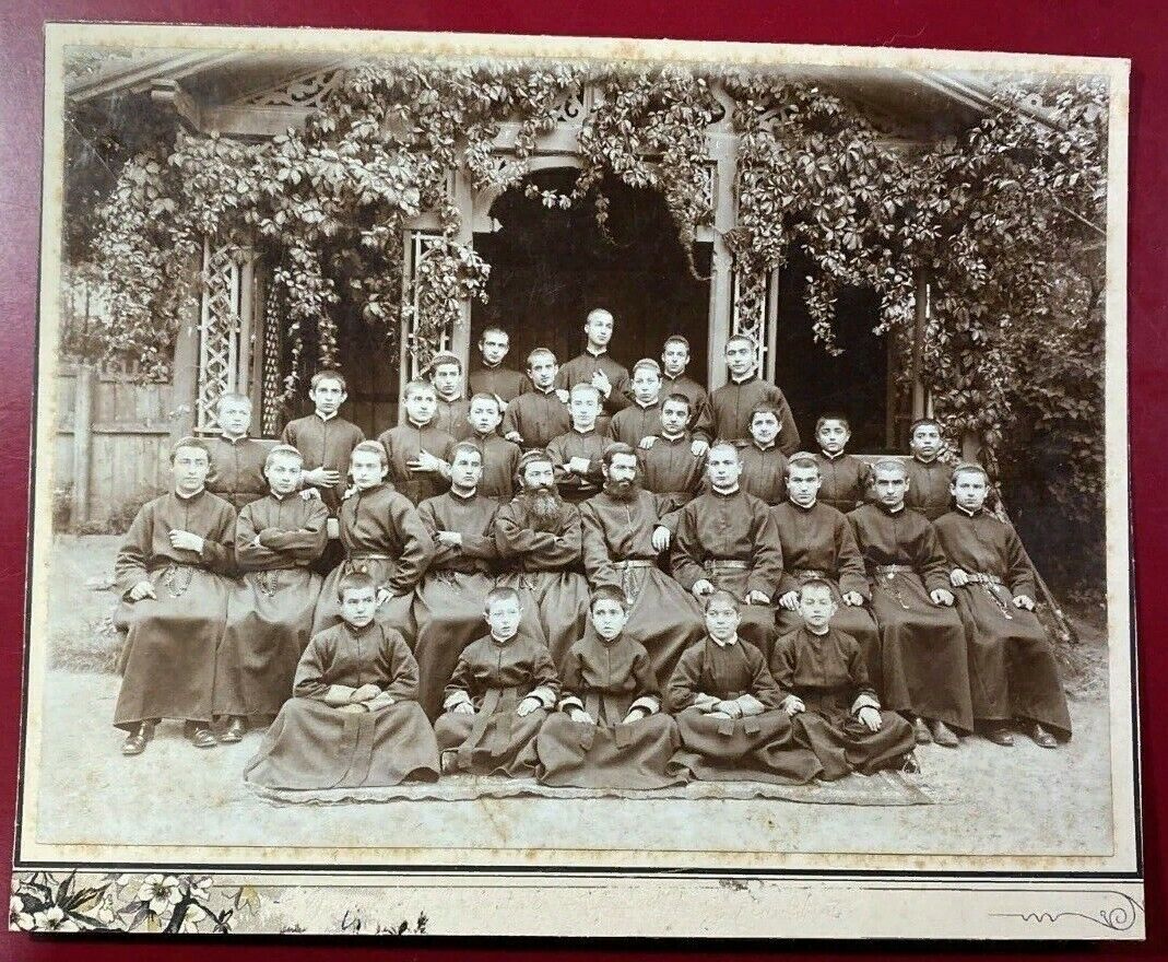 1890s . ARMENIAN ... Catholic seminary students & Pastor ... Ottoman time school