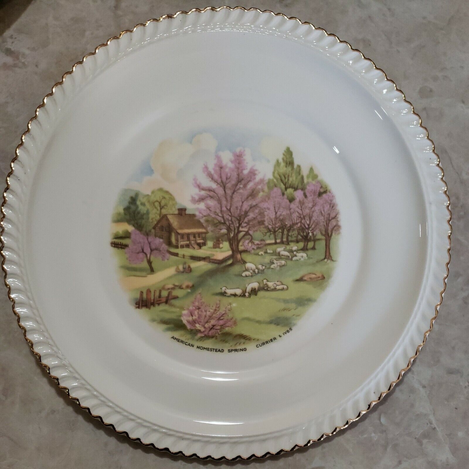 American Homestead - Spring Currier & Ives America Collector Plate 10in