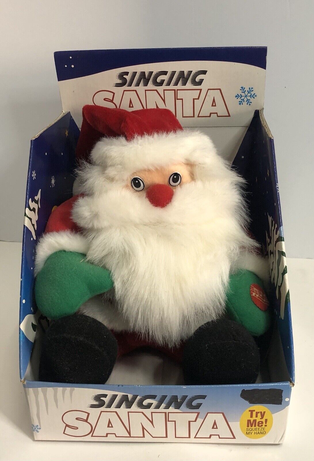 VTG Animatronic Santa Claus Plush Sings Jingle Bells. Not Tested. Comes As Is