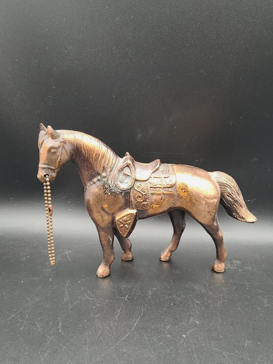 Vintage Bronze Copper Cast Metal Horse Figurine Statuette