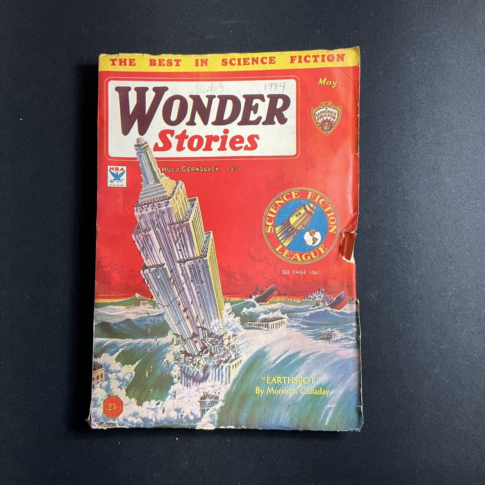 Wonder Stories May 1934 Frank Paul Cover  Jack Williamson