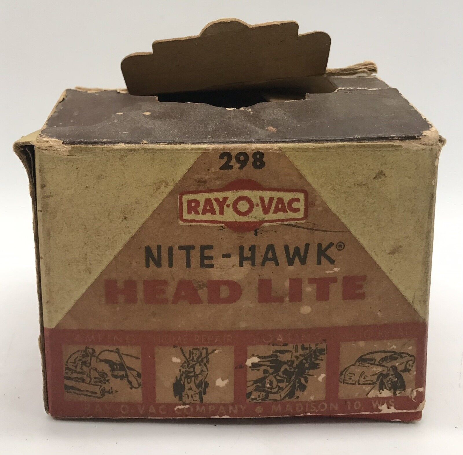 Vintage Ray-O-Vac Nite-Hawk Head Lite Adjustable Head Lamp.NOS