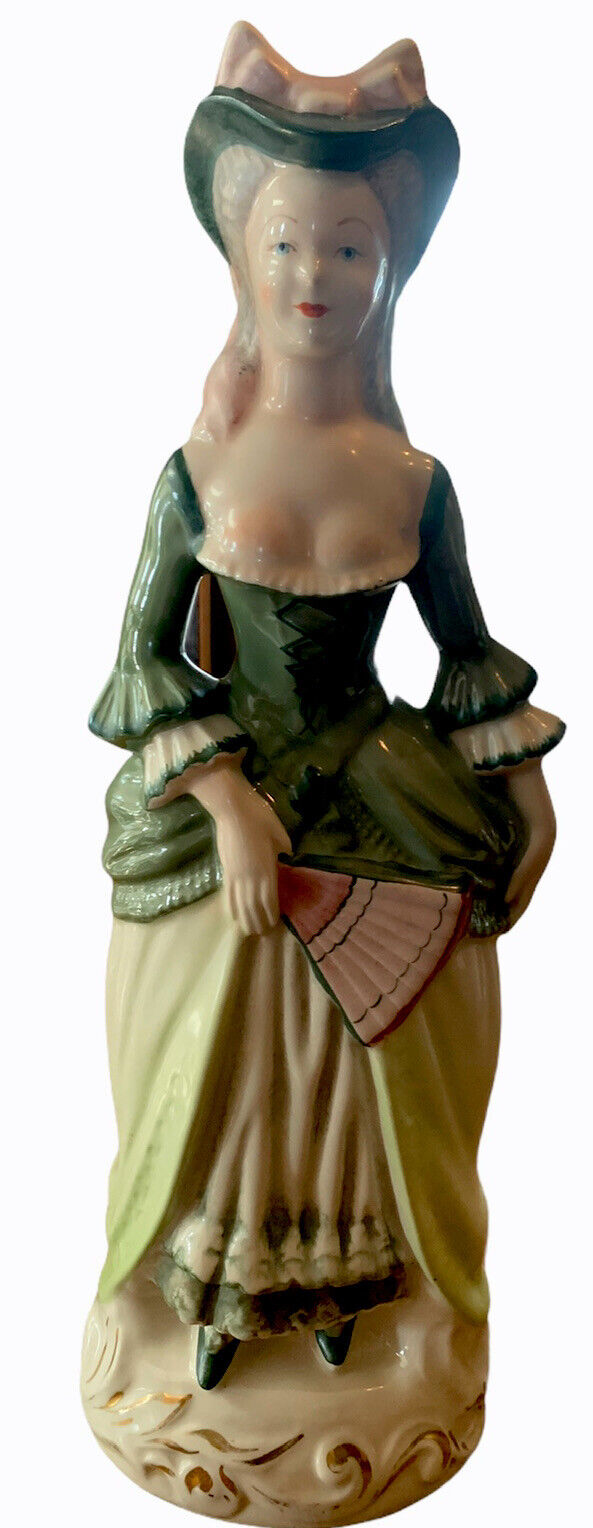 Vintage Cordey China Porcelain Lady Figurine, 1940s with Fan Bust #300 16” Large