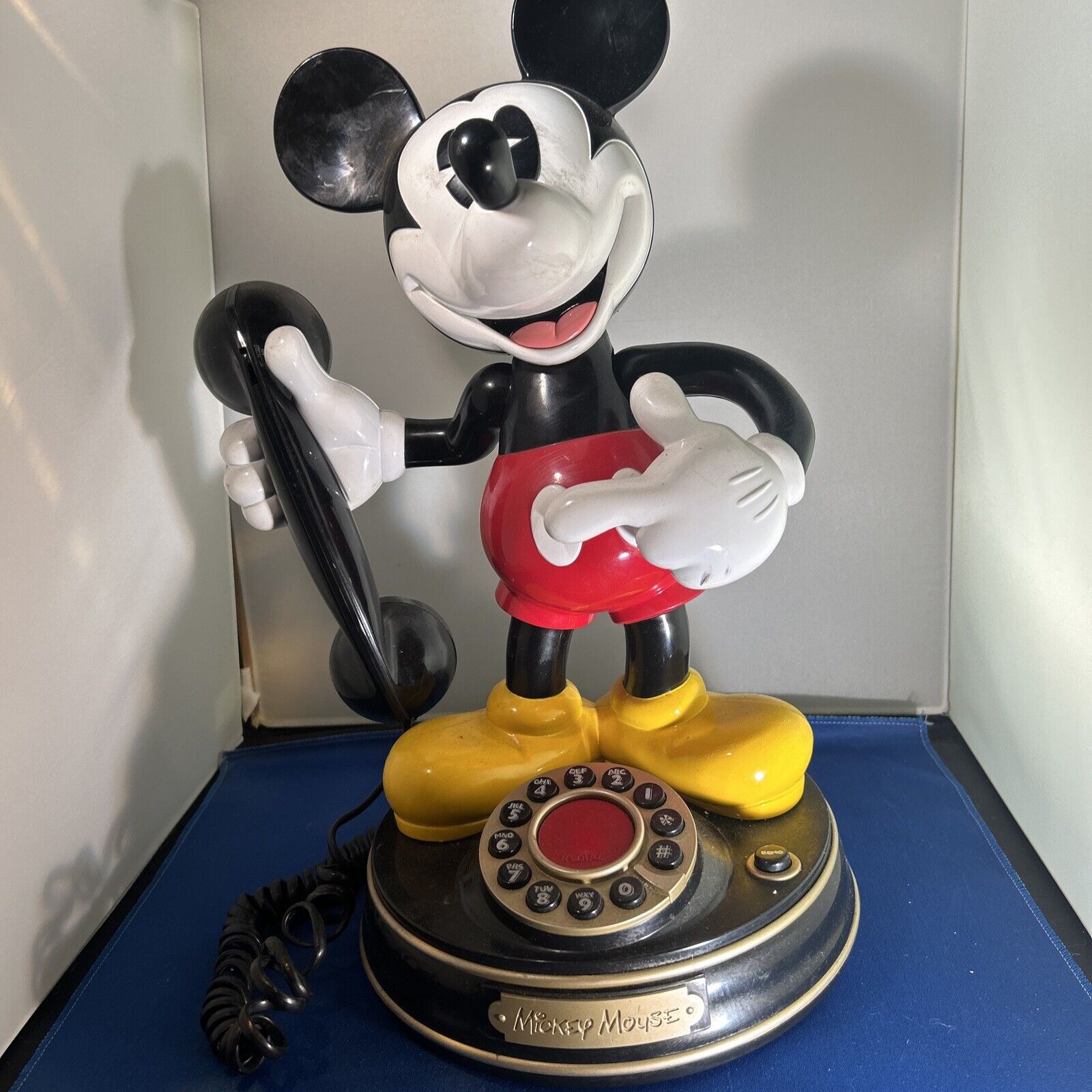 Vintage Mickey Mouse Animated Push Button Talking Phone Mickey Mouse  Telephone 