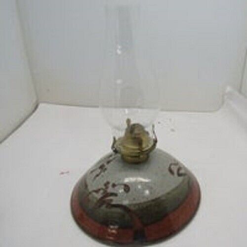 Ceramic Pottery Oil Lamp Lantern Handcrafted Made in USA Studio Pottery