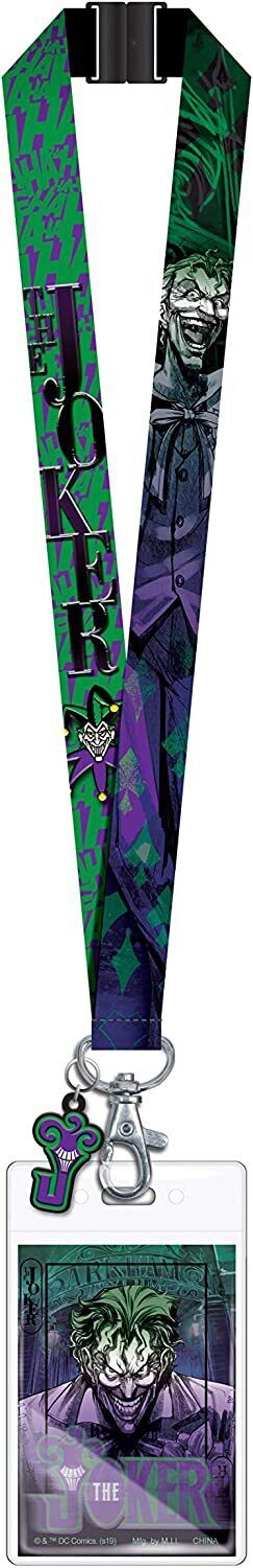 DC The Joker Lanyard with PVC Dangle - Purple