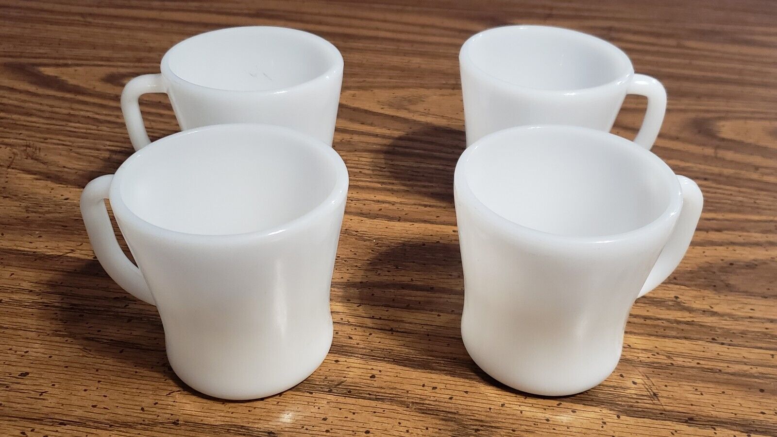 Federal Glass Milk Glass D Handle Mugs - Set Of 4