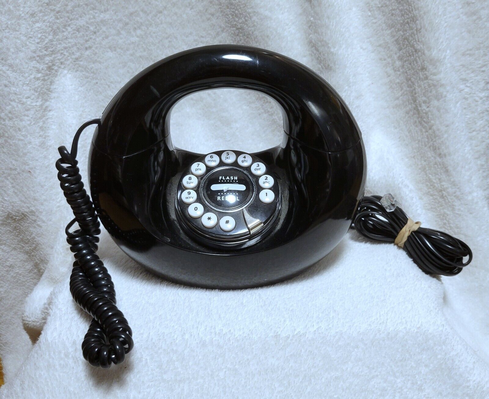 Polyconcept Pushbutton Handbag Black Telephone Vintage